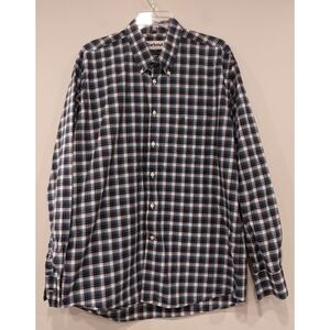 Barbour Milecastle Blue Green Plaid Long Sleeve Button Down Size Large